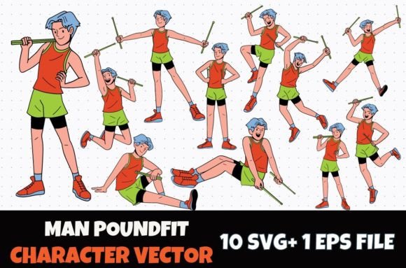 10 Handsome Man Poundfit Workout SVG
