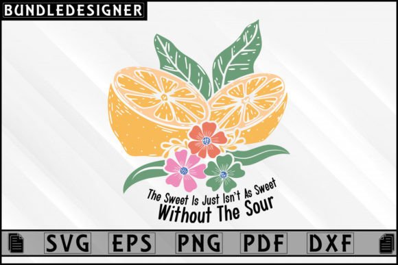 Boho Floral Lemon Quote SVG Design