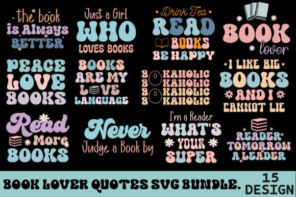 Book Lover Quotes SVG Bundle