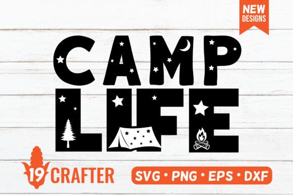 Camp Life SVG. Camping Girl Shirt Design