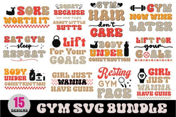 Gym Retro Svg Bundle: A Designer's Take on Vintage Stitching