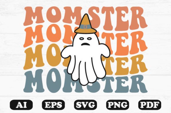 Halloween Mom Star Retro Wavy Svg