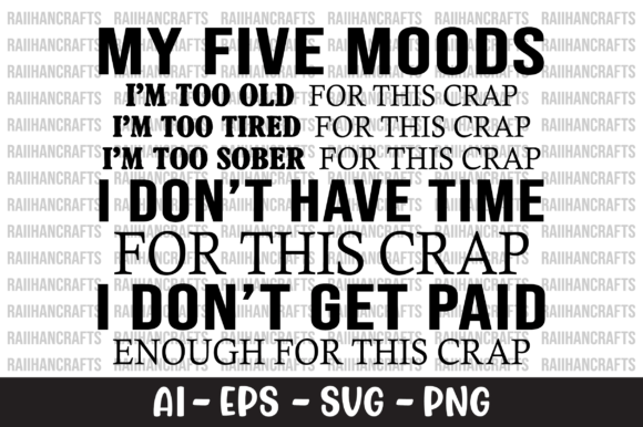My Five Moods SVG