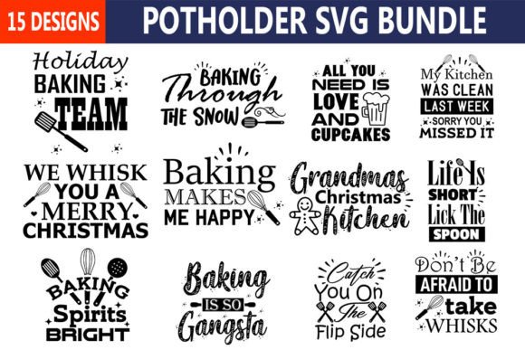 Potholder Quote Svg Bundle