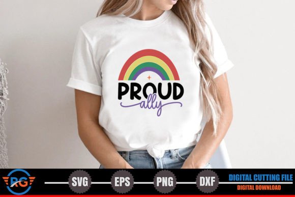 Proud Ally – Retro Pride SVG