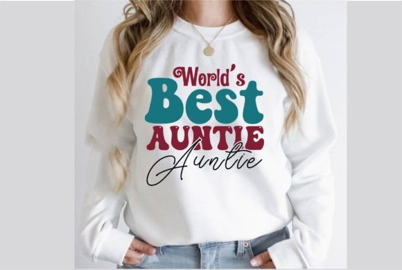 World's Best Auntie Retro SVG Design